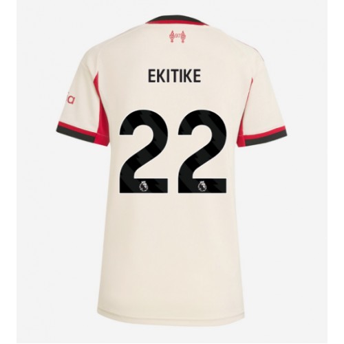 Stroje piłkarskie Liverpool Hugo Ekitike #22 Koszulka Wyjazdowej dla damskie 2025-26 Krótki Rękaw